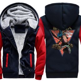 Moletons Masculinos Atacando 2023 Arrival Masculino Raglan Thicken Jackets Lã Forro Masculino Casacos E Moletons com Capuz Zipper Sudadera Hombre