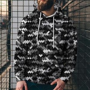 Hoods Hoodies herfst en winter aangepaste camouflage mode 3D printpatroon sweatshirt pullovers streetwear fleece jassen