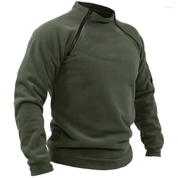 Sudaderas con capucha para hombre, otoño e invierno, forro polar grueso para hombre, jersey de felpa de doble cara, chaqueta con cuello levantado, 2023