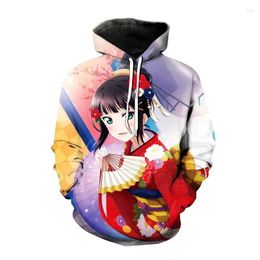 Sweats à capuche pour hommes Automne Anime Love Live 3D Imprimer Hommes Femmes Mode Casual Sweatshirts Sweat à capuche surdimensionné Enfants Pulls Survêtement Vêtements