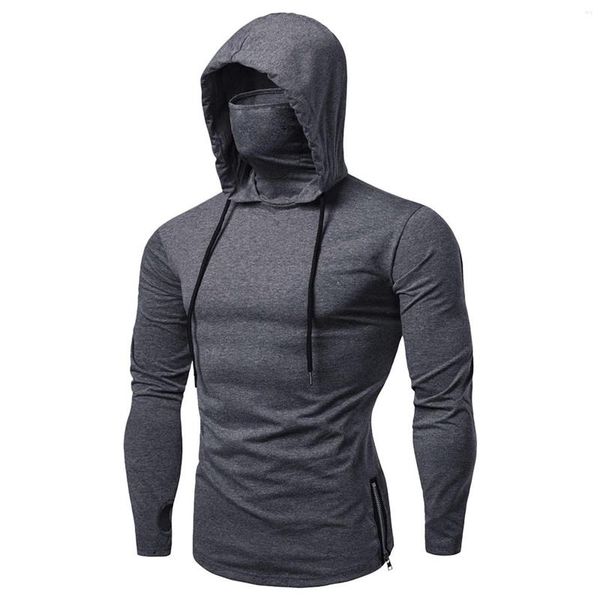 Sweats à capuche pour hommes Automne Mode Sweat Casual Masqué À Capuche Manches Longues Survêtement Manteau Extérieur Hip Hop Street Top Mâle Sport Pull