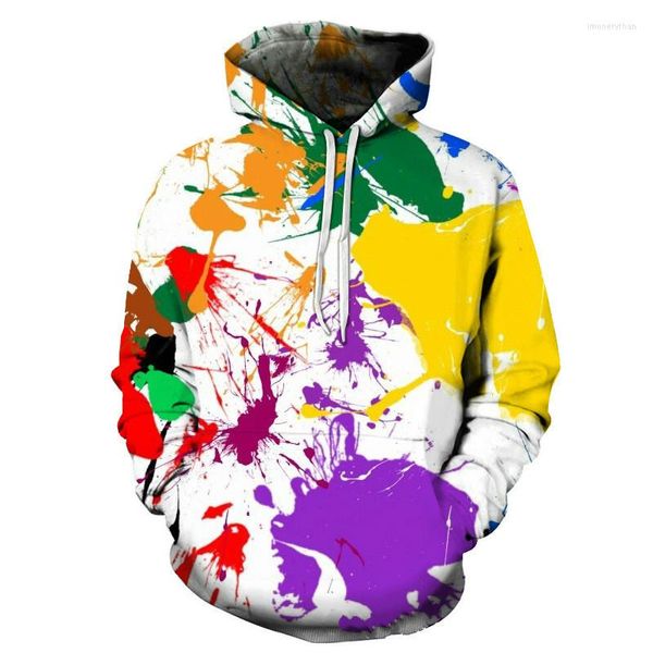 Sudaderas con capucha para hombre Sudadera con capucha de otoño Geométrica 3D Patrón tridimensional Sudadera con estampado digital Top delgado