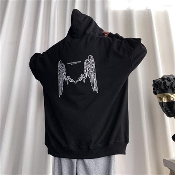 Sweats à capuche pour hommes Automne Sweat à capuche Hommes Lâche Coréen Aile Contrôle Couple Tenue À Manches Longues Hip Hop S-5XL