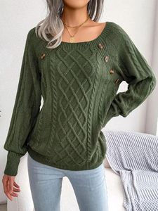 Sudaderas con capucha para hombre, suéter de punto de otoño, jersey para mujer, jersey con botones para mujer, suéteres sueltos de manga larga acrílicos para