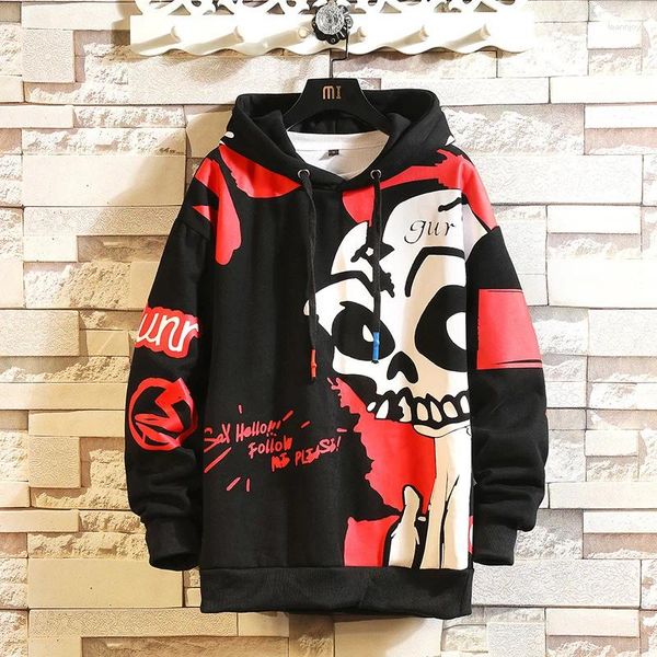 Sudaderas con capucha para hombre Otoño Primavera 2024 Imprimir Stulls Sudadera con capucha Sudadera para hombre Hip Hop Jersey Streetwear Ropa de moda casual Más tamaño asiático