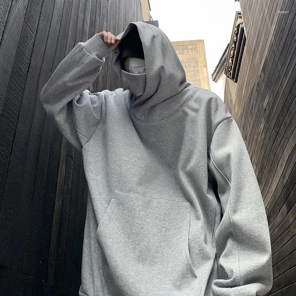 Sweat à capuche pour hommes, automne hiver, col haut, sweat-shirt pour Couple, beau Hiphop décontracté, vestes amples, vêtements masculins