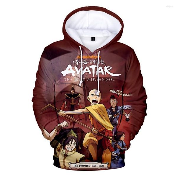 Sudaderas con capucha de Avatar The Last Airbender para hombre y mujer, disfraz de Cosplay, sudadera de Anime Harajuku, chaquetas de manga larga, abrigos de calle