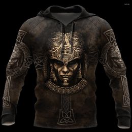 Heren Hoodies Aztec Mexicaanse tattoo 3d Full -geprinte unisex deluxe hoodie mannen sweatshirt streetwear zip pullover casual jas tracksuit -112