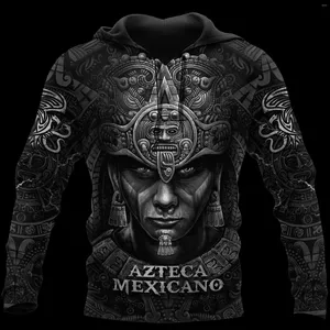 Sweats à capuche pour hommes Aztèque Mexicain Tatouage 3D Imprimé Complet Unisexe Deluxe Sweat À Capuche Hommes Sweat Streetwear Zip Pull Veste Décontractée Survêtement-8388