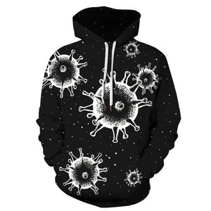 Herenhoodies Bacteria Series Digitaal bedrukte trui Herentrui met lange mouwen en capuchon Europese en Amerikaanse mode-sweater 221119