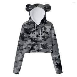 Heren Hoodies Bear Ears Cropped Sweatshirt Vrouwen Trui Sexy Mode Hoodie Sportkleding Trend 19