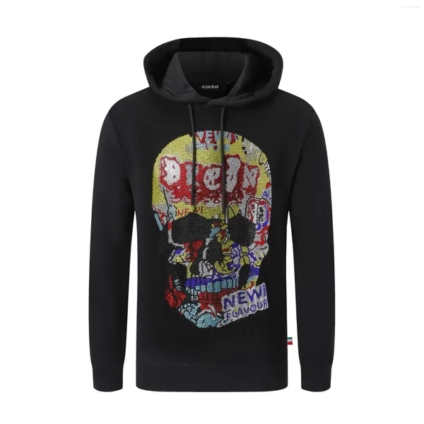 Sweats à capuche pour hommes BEAR HOODIE SWEAT-SHIRT SKULL Marque Vêtements Paisley Sweatshirts Hip-Hop Strass Luxe | 9520