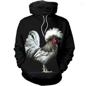 Sweats à capuche pour hommes Beautiful Chicken 3D et chemise imprimée pour femmes Fashion Hoodie Zipper Casual