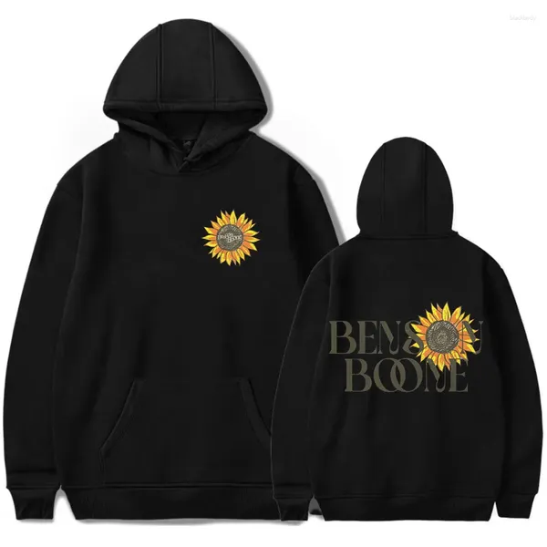 Sweat à capuche masculin Benson Boone Sweet-tour de tournesol streetwear à manches longues Sweatshirt décontracté homme / femme Hip Hop Harajuku Vêtements