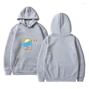 Heren hoodies Birds Are'T Real Oversize Budak Hoodie Mannen Putih Blouse Saiz Besar Stijl Korte Mouw Half Koreaanse Vintage Kolar