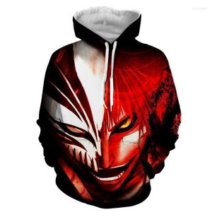 Heren Hoodies Bleach 3D Gedrukt Mannen Vrouwen Anime Stijl Cosplay Streetwear Hooded Sweatshirt Casual Hip Hop Trui Mode Hoodie Tops