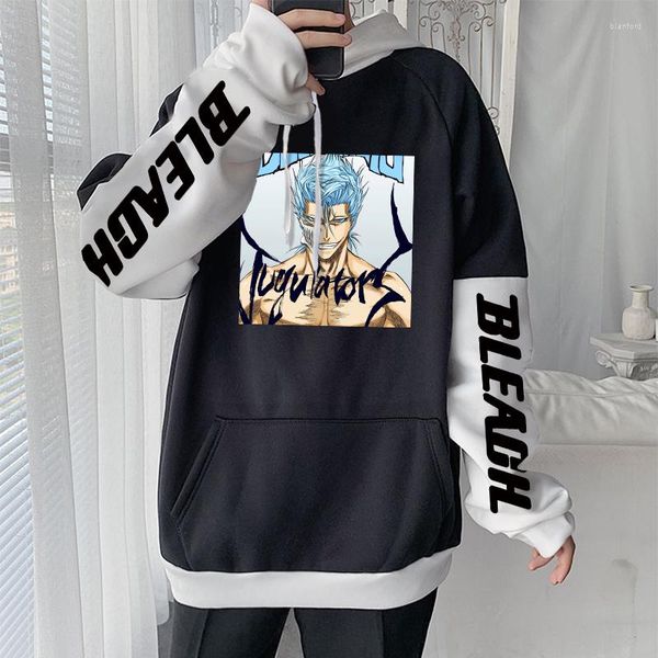 Hommes Hoodies Bleach Grimmjow Jaegerjaquez Harajuku Anime Cartoon Vêtements Automne Hiver Chaud Hip Hop Streetwear Sweats À Capuche