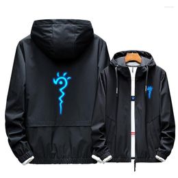 Heren Hoodies Brain's basisrol Madara Cosplay Anime Hoodie Gedrukte Zipper Luminous Fashion Casual Winter Warm Dikke Men Jacket