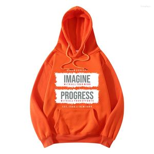 Sweat à capuche de marque pour hommes, surdimensionné, imprimé Orange, survêtement, polaire, automne, unisexe, Streetwear, mode 2023