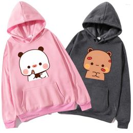 Sweats à capuche pour hommes BuBu Kissed DuDu Sweat à capuche Panda Bear Sweatshirt Couple Vêtements Hommes Kawaii Femmes Tops Y2k Pull Quatre Saisons Casual Streetwear