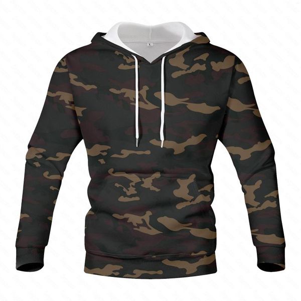 Sweats à capuche pour hommes Camouflage Hommes 2023 Printemps Hommes Militaires Sweats À Capuche À Capuche Mâle Rue À Capuche Armée Vert Sweat Hip Hop S-4XL