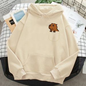 Sudaderas con capucha para hombre Capybara Men Grunge 2022 Ulzzang Anime Pullover Y2k Estética Harajuku