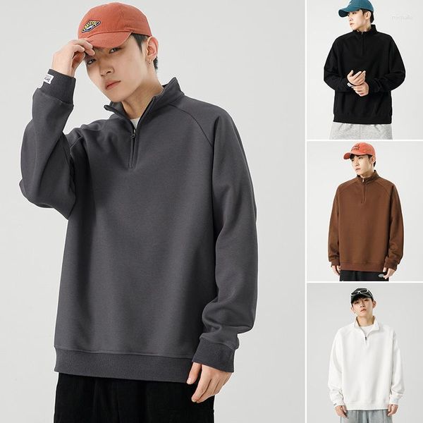 Sudaderas con Capucha para Hombre Suéter de Cuello Redondo de Dibujos Animados Otoño Invierno para Mujer Mangas Largas Gruesas Sueltas Casual Sólida Calle Tops Diarios Sudaderas