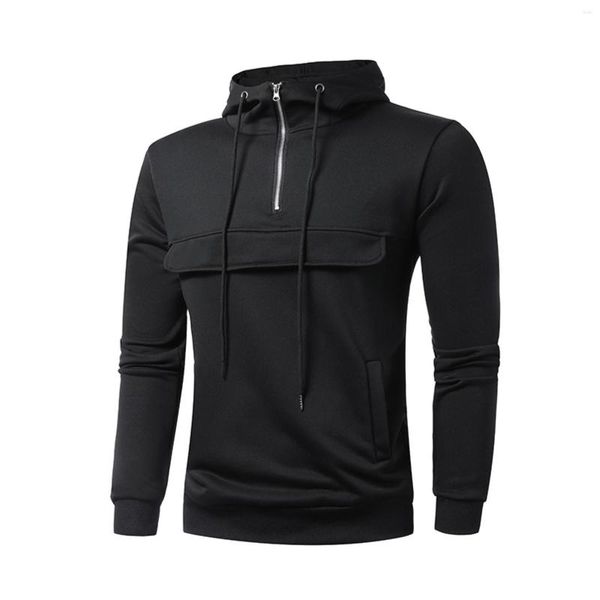 Hommes Hoodies Casual Blouse Coton Chemise Automne Multi Zip Col Rond Sweat Personnalité Street Design À Manches Longues