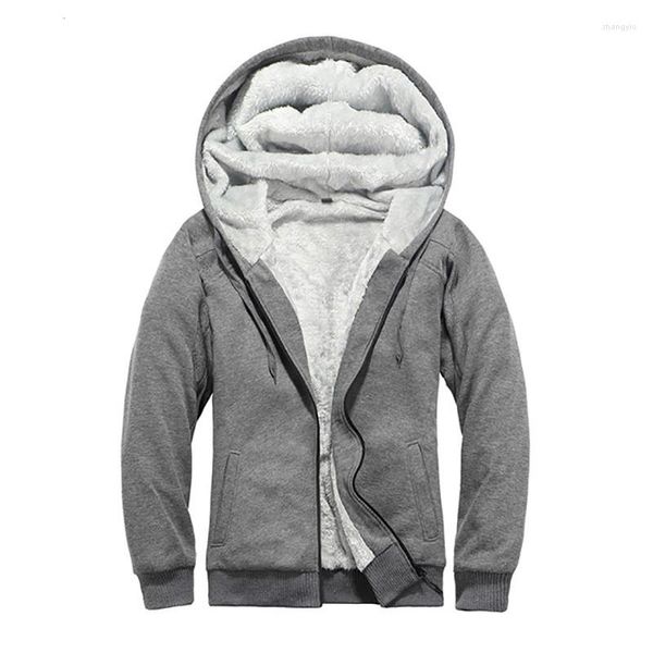 Sweat à capuche pour hommes, décontracté, chaud, chaud, épais, veste en velours, Parkas, manteau en fourrure, EU S-5XL