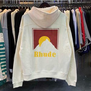 Heren Hoodies Casual losse hoodie -stijl Trend Fashion Condude Autumn Sweatshirts Moon Mountain Range Gedrukte inscriptie Men Women Katoen Hoge kwaliteit met Hoodi