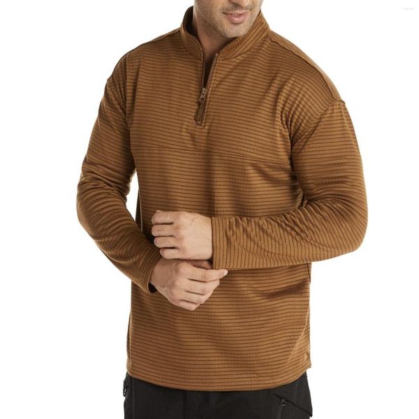 Sudaderas con capucha para hombre, ropa deportiva informal, sudaderas tácticas, camiseta interior de ciclismo, suéter de Color sólido, Sudaderas con cuello levantado