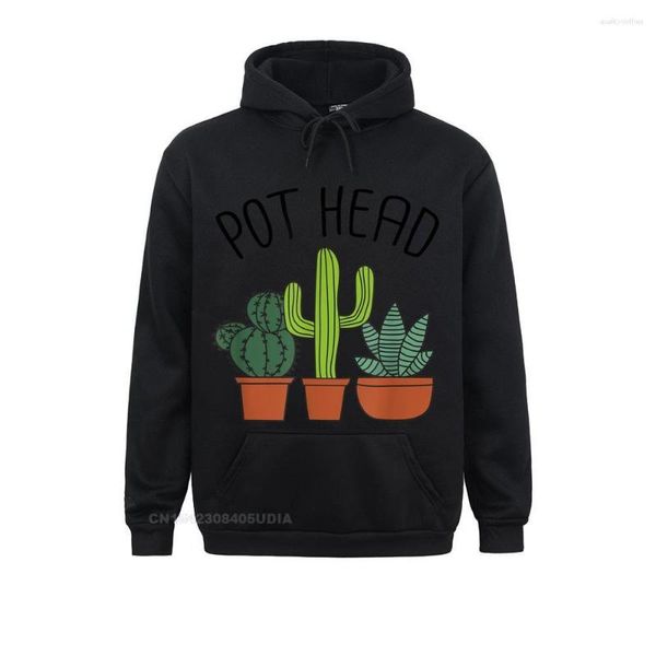 Sudaderas con capucha de los hombres Sudaderas casuales Retro Pot Head Potted Plant Lover Shirt para jardineros Sudadera con capucha Hombres Street Capuchas de manga larga