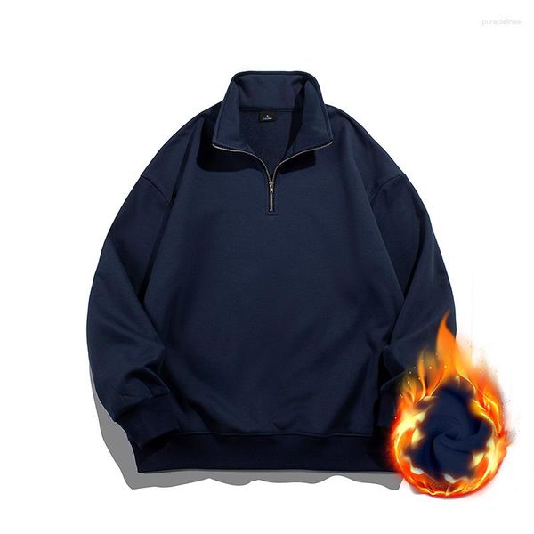 Sweats à capuche pour hommes décontracté chaud épaissir polaire Hip Hop à capuche hommes et femmes Couple vêtements automne hiver basique sweat à manches longues