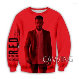 Heren Hoodies CAVVING 3D Gedrukt M. Pokora Crewneck Sweatshirts Harajuku Stijlen Tops Lange Mouwen Voor Mannen/vrouwen