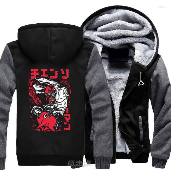 Hommes Hoodies Chainsaw Homme À Capuche Makima Power À Capuche Cosplay Manteau Veste Hiver Hommes Épais Zipper Sweats