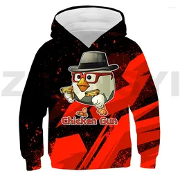 Hoods Hoodies Chicken Gun Movie 3D Print Hoodie Teens Girls Girls Harajuku Cartoon Kleding Baby Spring en herfst Lange Mouw Boy Anime Pullover