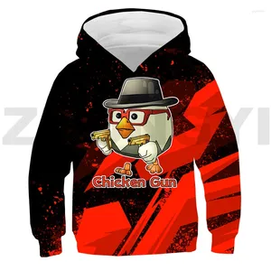 Sweat à capuche masculine Childret Gun Film 3d Print Hoodie Tentes Girls Harajuku Cartoon Vêtements bébé printemps et automne à manches longues