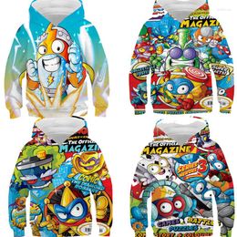 Heren Hoodies Children Superzings Series 4 jongens Girls Girls Cotton Outerwear Sweatshirt Game Super Zings Pullover Gift Sportswear Tops 2-14y