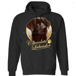 Sweats à capuche pour hommes chocolat Labrador chien Image chiots chiens très mignons unisexe hommes femmes sweats d'hiver