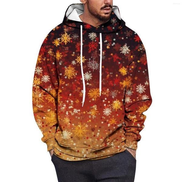 Männer Hoodies Weihnachten 3d Gedruckt Für Männer Kleidung Mode Schneeflocke Grafik Mit Kapuze Sweatshirts Weihnachten Geschenke Pullover Y2k Tops Männlich