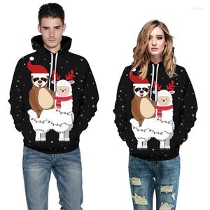 Sudaderas con capucha para hombre, jerséis con estampado 3d de Navidad para hombre y mujer, chándal con capucha de manga larga, trajes informales de otoño e invierno, Tops con capucha Unisex