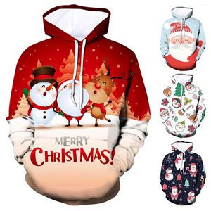 Heren Hoodies Kerstmode Hoodie Men/Vrouwen Hip Hop Herfst en Winter Streetwear Grappige Kerstman Paren Kleding Sudaderas 2023