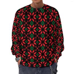 Herenhoodies Kerstvakantie Noordse streetwear sweatshirts Winter Sneeuwvlok Esthetisch paar Oversize casual design hoodie