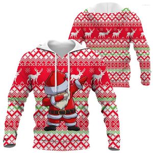 Sweats à capuche pour hommes Renne de Noël Santa 3D Imprimer Homme Femmes Surdimensionné Streetwear Y2k Pulls à capuche Sweats à capuche Vêtements pour enfants