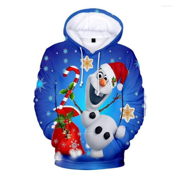 Hoodies masculins Noël Santa Claus Imprimé garçons garçons Kids Kid Warm Fleece Hooded Men Sweatshirts Casual Women Women Workout Pocket Cosplay