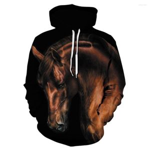 Hommes Hoodies Claret Cheval Imprimé Hommes 3d Marque Sweats Garçon Vestes Qualité Pull Mode Survêtements Animal Streetwear