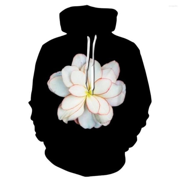 Sweats à capuche pour hommes vêtements 2023 automne sweat imprimé 3D belle fleur à capuche femmes Harajuku décontracté de haute qualité
