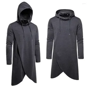 Pulls à capuche pour hommes vêtements sweats Cardigan longs pulls homme noir Sweatercoats Style Cardigans décontractés coupe ajustée