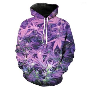 Sweats à capuche pour hommes CNUUIKOOEK Sweatshirts 3D Purple Cherry Blossom Imprimé Hooded Pocket Pullover Hoody Fashion