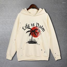 Sudadera con capucha para Hombre, cómoda y transpirable, con estampado de letras oconut, sudadera holgada de manga larga con letras